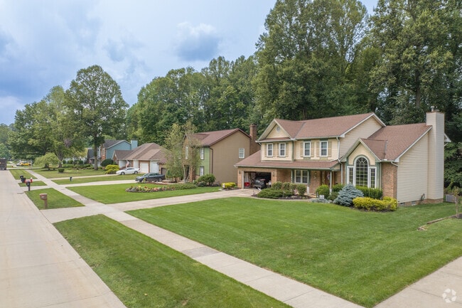 Homeowners in Valley View take great care maintaining their lawns.