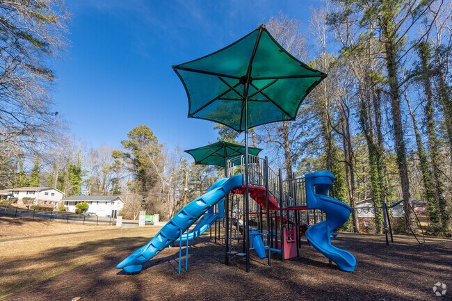 Tucson Trail Park is a charming little gem nestled in the Arlington Estates neighborhood, featuring a fun playground that kids will love!