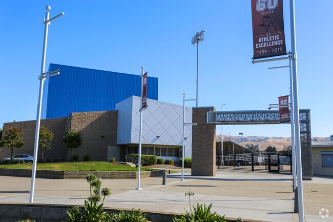 View of James Logan High School located in Downtown Union City, Union City CA.
