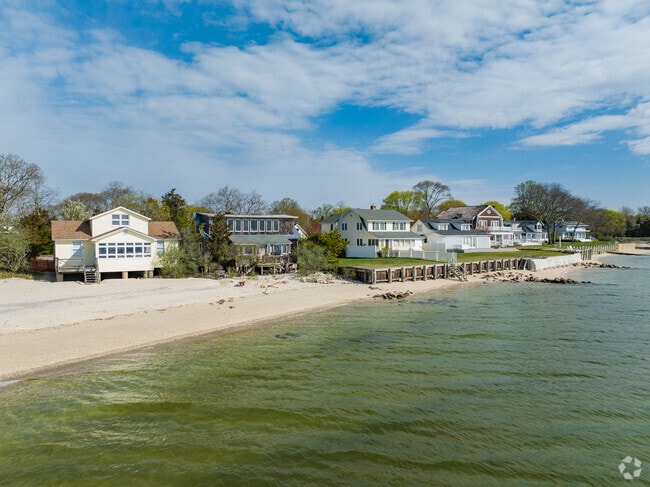 An abundance of waterfront homes overlook Peconic Bay in Jamesport.