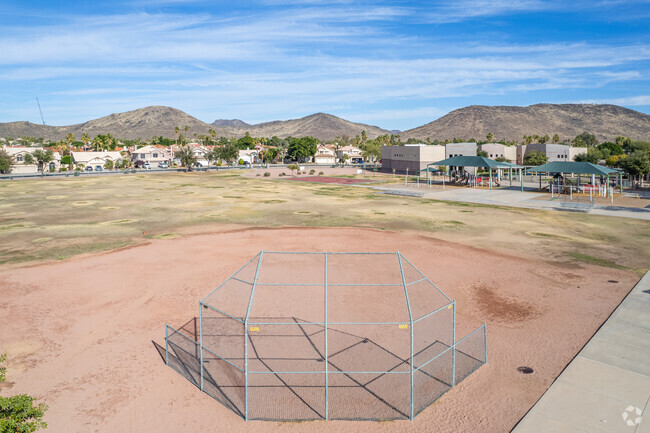 Run the bases on the baseball field at Legend Springs Elementary School in Glendale.
