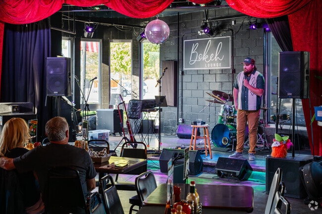 Visit the Bokeh Lounge for live entertainment, tasty drinks, and great food.