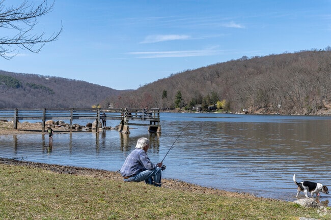 Squantz Pond in New Fairfield is popular for fishing, hiking, walking, and swimming.