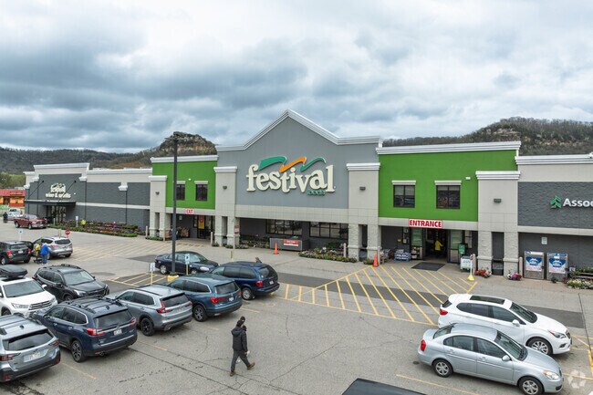 Festival Foods is the closest grocery store to the Bluffside neighborhood.