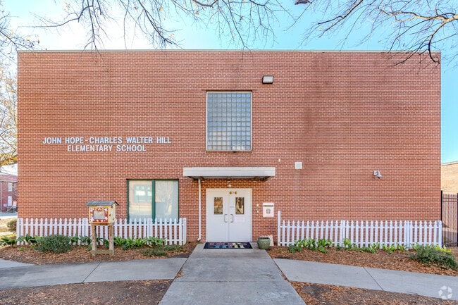 The John Hope-Charles Walter Hill Elementary School scores a C on niche.com.