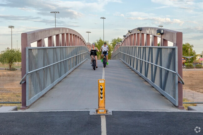 Enjoy a beautiful evening bike ride on the New River Trail in Arrowhead.
