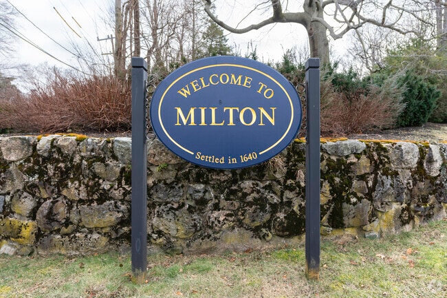 A beautiful sign greets you as you enter Milton.