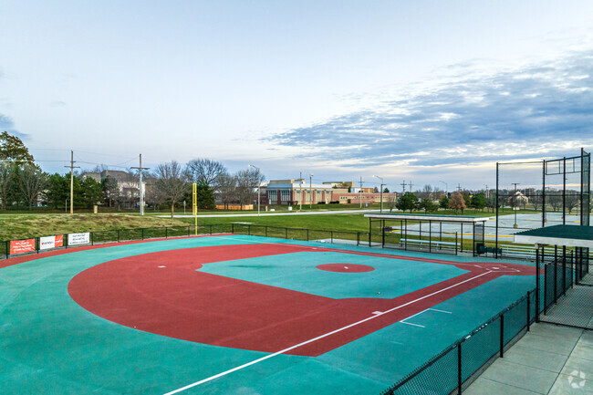 Enjoy the well-kept baseball fields at Prairie Trail Middle School.