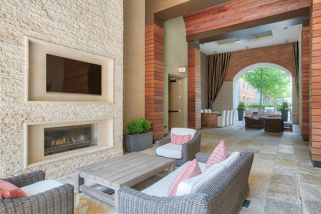 Enjoy our outdoor Loggia with plush seating and TVs