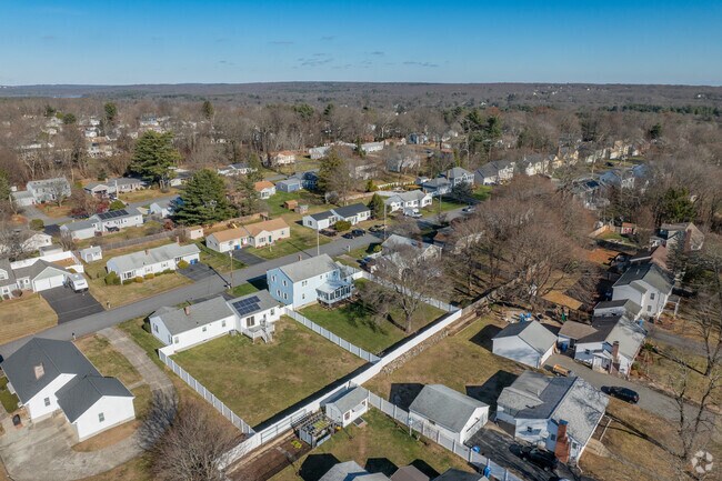 Many residents of Thompson Hill have vast fenced in backyards.