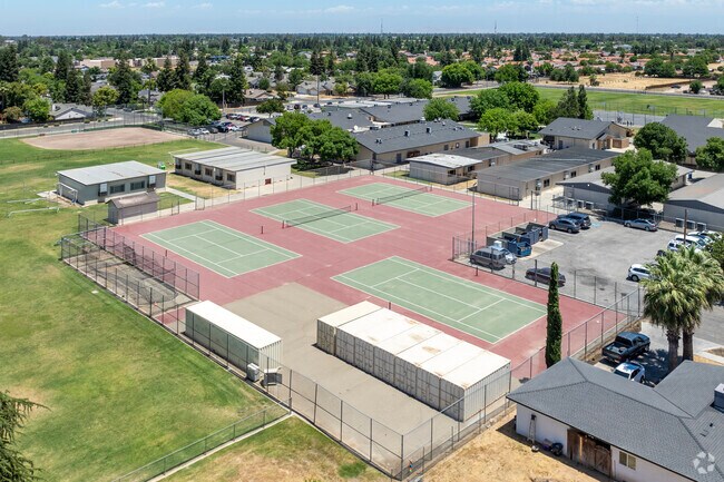 The tennis courts at El Capitan Middle School in Fresno.