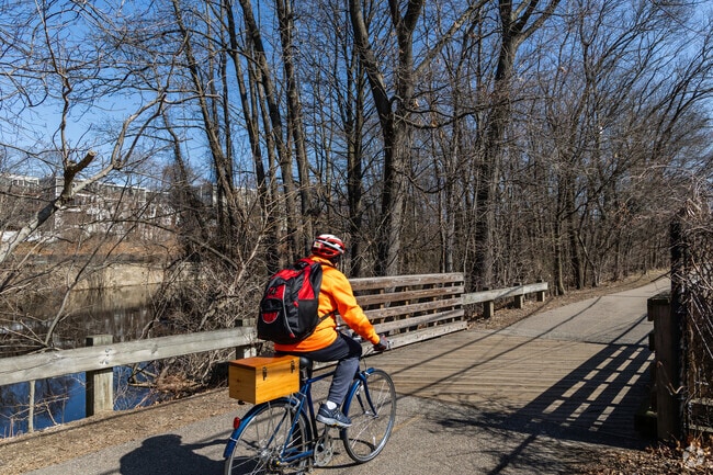 Columbine Cliffs residents can enjoy riding along the Neponset River Trail.