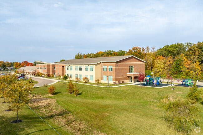 Prairie Lincoln Elementary School in Lincoln Village is surrounded by greenspace.