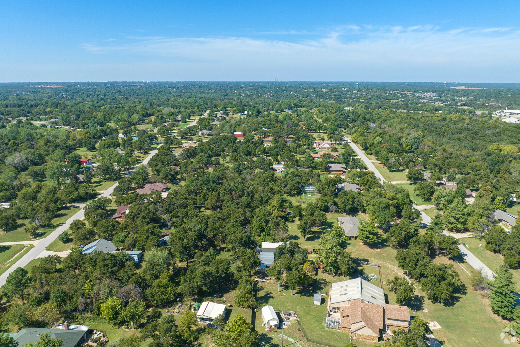 Neighborhoods streets are simple to navigate and homes are spaced far apart.