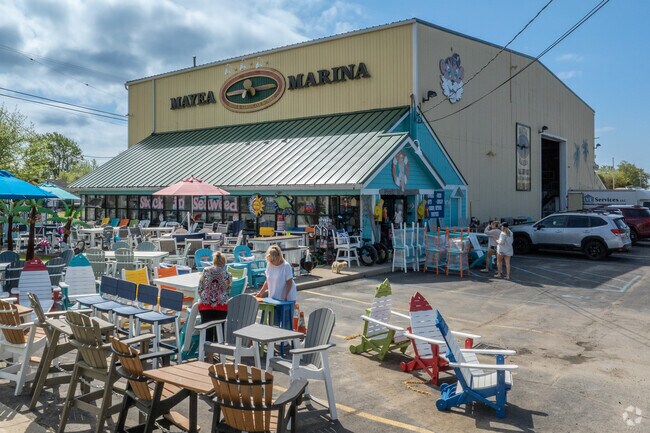 Stop by Stuck in Seawead at Mayea Marina for boat-themed gifts and patio furniture.