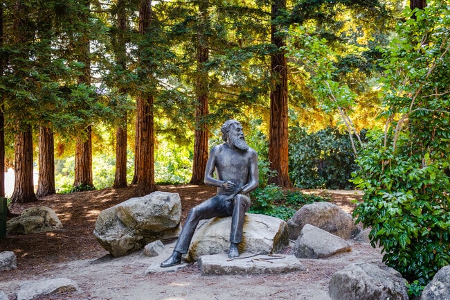 Find this statue of John Muir at the base of Mount Wanda in Alhambra Hills, CA.