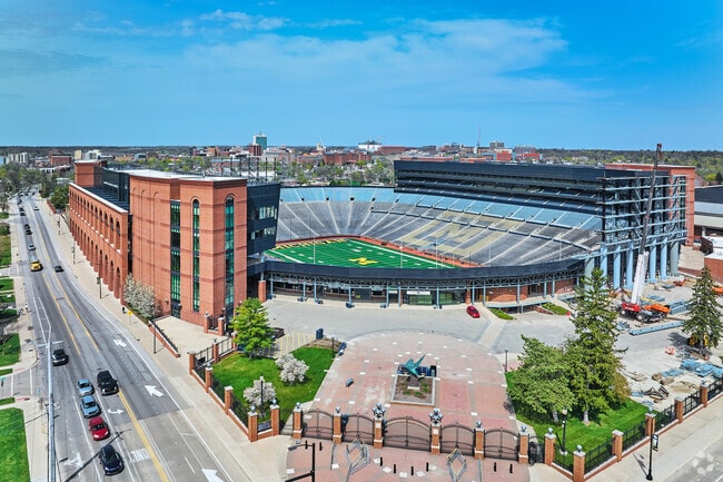 Michigan Stadium is the nation’s largest stadium and home to the  Wolverines in Ann Arbor Hills.
