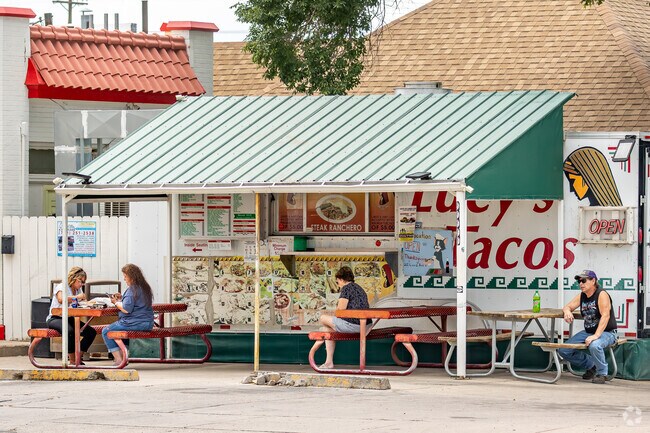 Lucy’s Tacos in La Junta is a beloved local eatery—originally a food-truck-style setup that serves up huge, authentic Mexican dishes like carne asada and breakfast burritos.