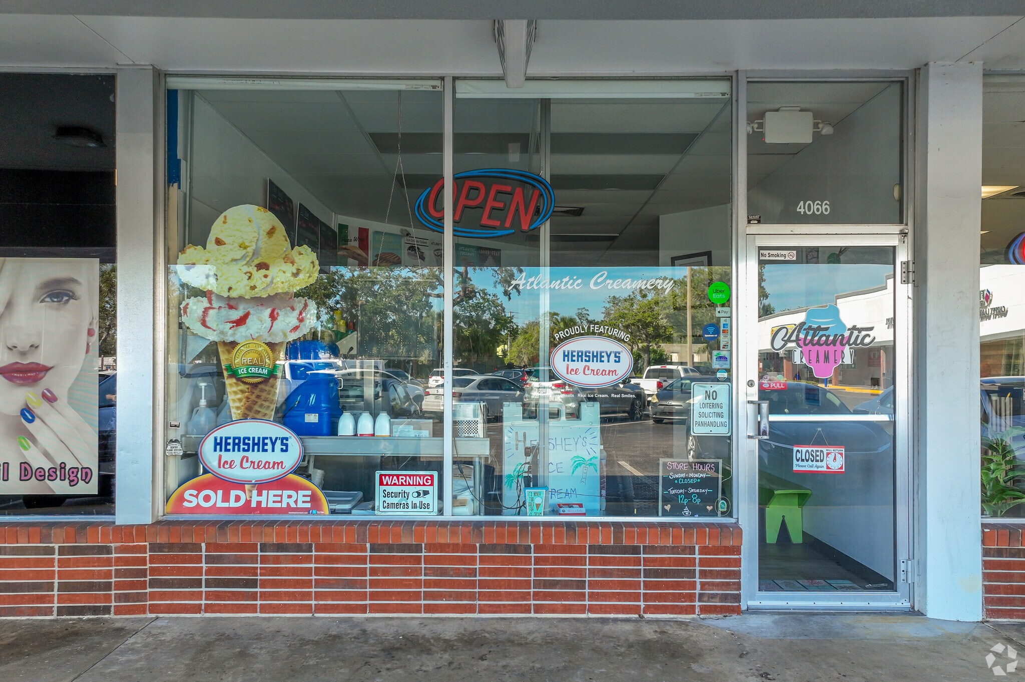 The Atlantic Creamery, in Port Orange, is located on Dunlawton Ave and Ridgewood Ave.