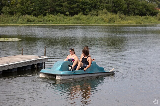 Paddle boating at Riverview Recreation Area provides quiet waterfront views.