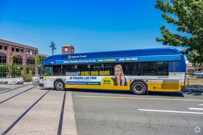 Regional Transit serves the neighborhood of Folsom Central.