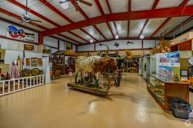 The Longhorn Museum features artifacts, documents, and portraits telling Pleasanton's story.