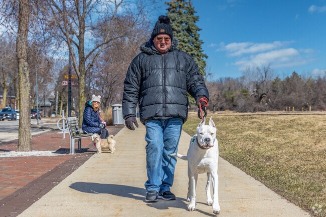Saint Francis residents can enjoy a peaceful stroll with their dogs along the city’s many paved sidewalks.
