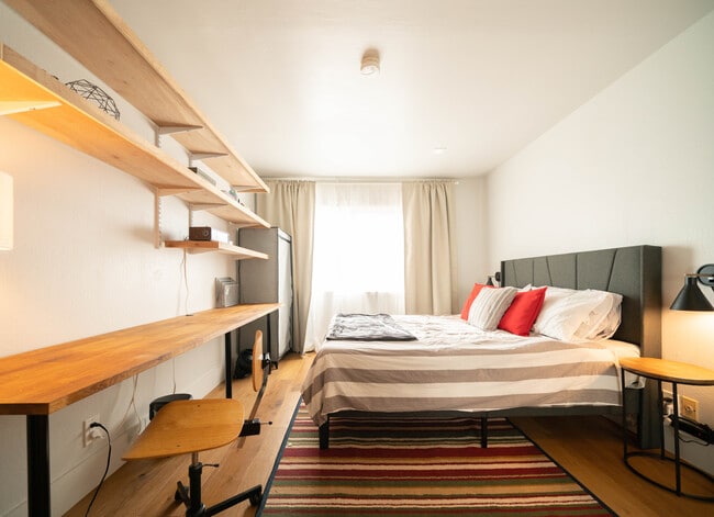 Bedroom with lots of natural light