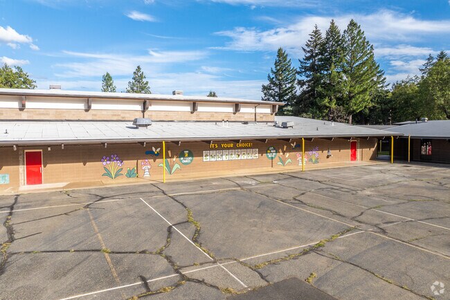 Evergreen Elementary School in Cave Junction serves over 350 students yearly.