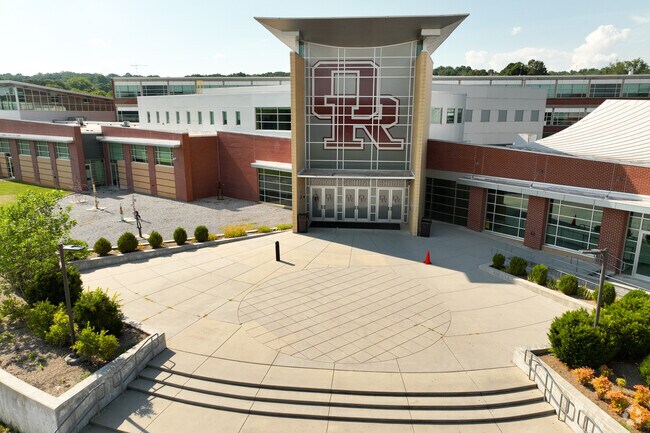 Oak Ridge High School has a stand-out front entrance.