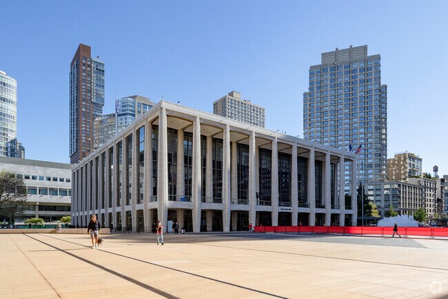The Lincoln Center for the Performing Arts is on the Upper West Side and is extremely famous.