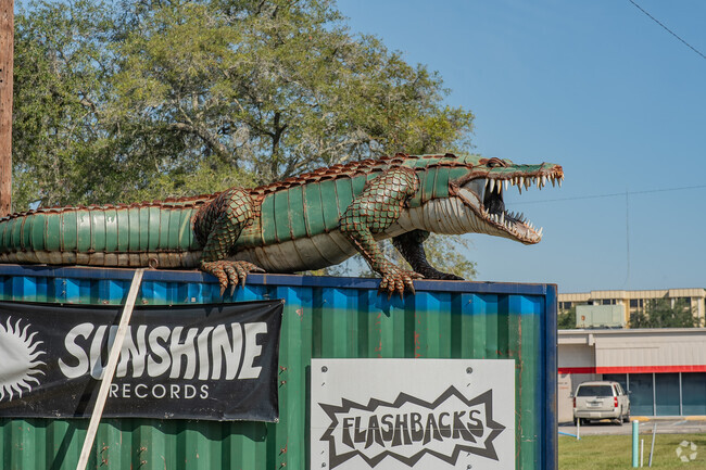The iconic crocodile statue in Oakview adds a playful touch to the neighborhood.