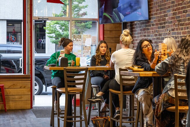 Tuesday is trivia night at the nearby Levity Brewing Co which serves pub grub and its own brews.