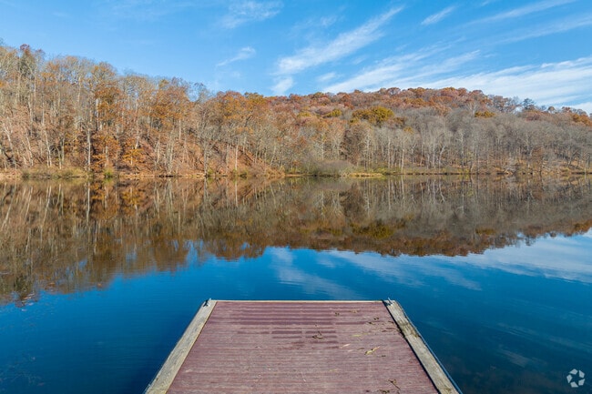 Lounge on the dock at Raccoon Creek State Park near Midland.