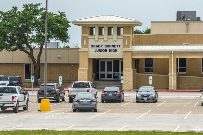 Grady Burnett Junior High School is located in a densely populated area of Wylie.