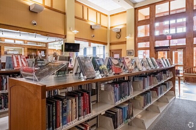 The Lunenberg Public Library can be found downtown on Massachusets Avenue.