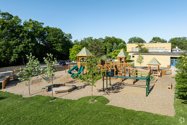 A massive playground can be found in front of Eberwhite Elementary.