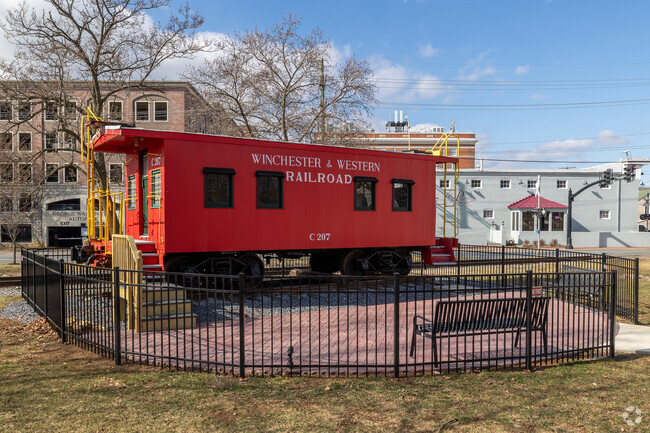 The Winchester & Western Railroad car is a tribute to the region’s rich rail heritage, connecting the past with the present.