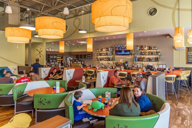 Brunch at Snooze A.M. Eatery near Huntington Trails is a local favorite.