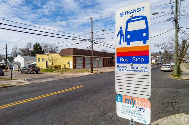 The NJ transit bus stop takes you to where you need to be.