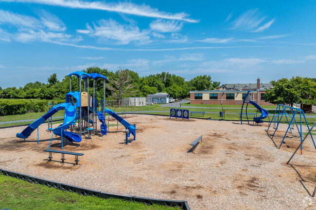 Students can run off some energy on the playground at Lake Forest East Elementary School.