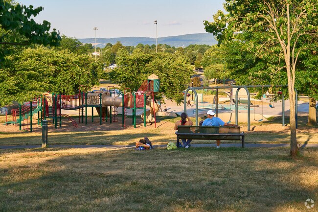 Hagerstown Fairgrounds is a large complex with amenities such as the skate park and playgrounds.