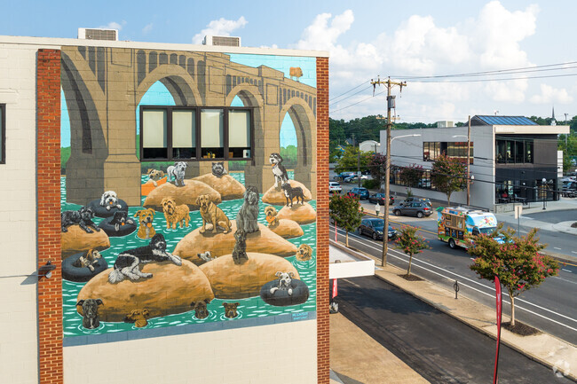 Look around Jahnke and you'll find colorful murals.