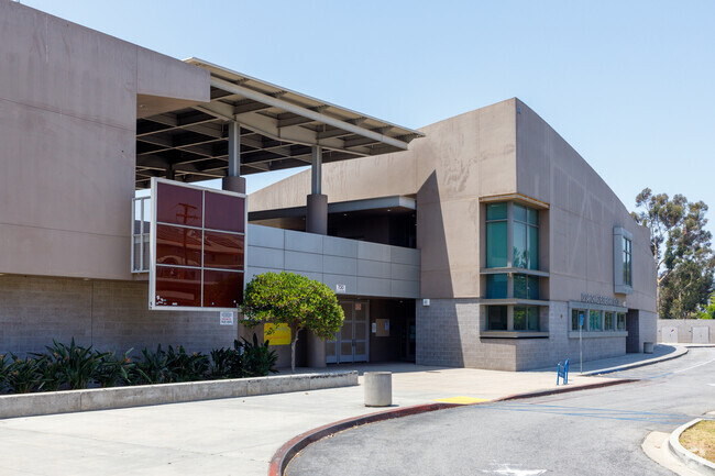 Cesar Chavez Elementary School is a modern school in downtown Long Beach.