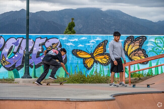 Gibson Mariposa Park is a great place to test out your skateboarding skills in the Northwest El Monte neighborhood.