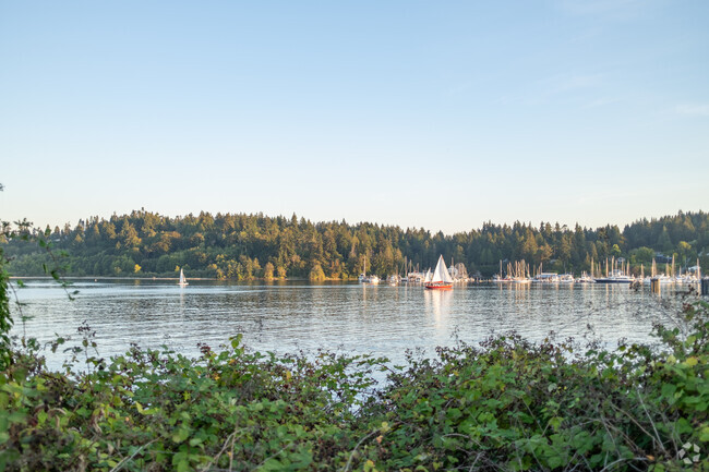 Locals in Madrono Park are treated to easy access to many water recreation, including sailing.