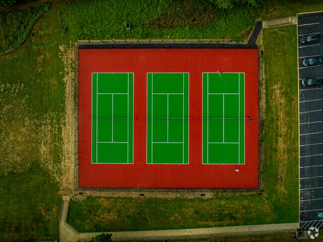 Bala-Cynwyd Middle School has well kept tennis courts.