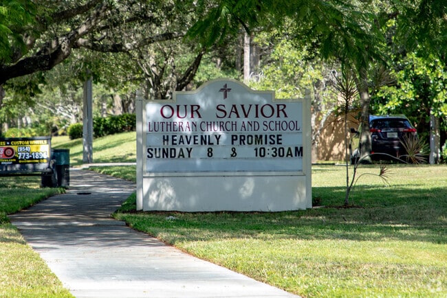 Signage for Our Savior Lutheran School in Plantation, FL.