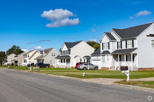 Sandston streets feature spacious family-sized homes with curb appeal.
