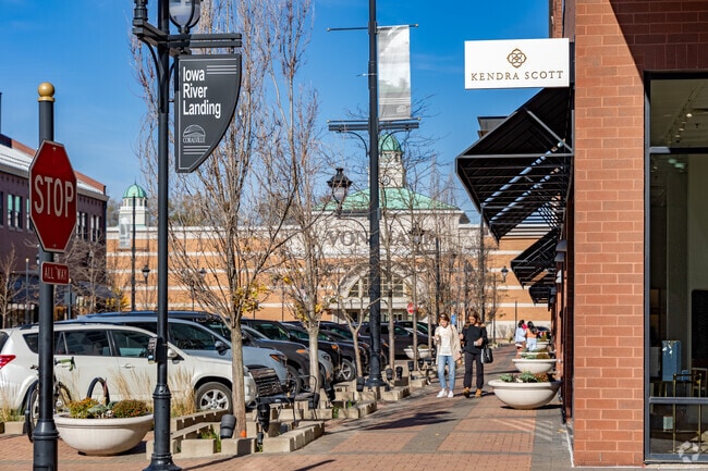 Upscale shopping and dining at Iowa River Landing are just a short trip from Normandy.